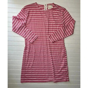 STS SAIL TO SABLE Womens Medium Pink White Stripe Dress 1360